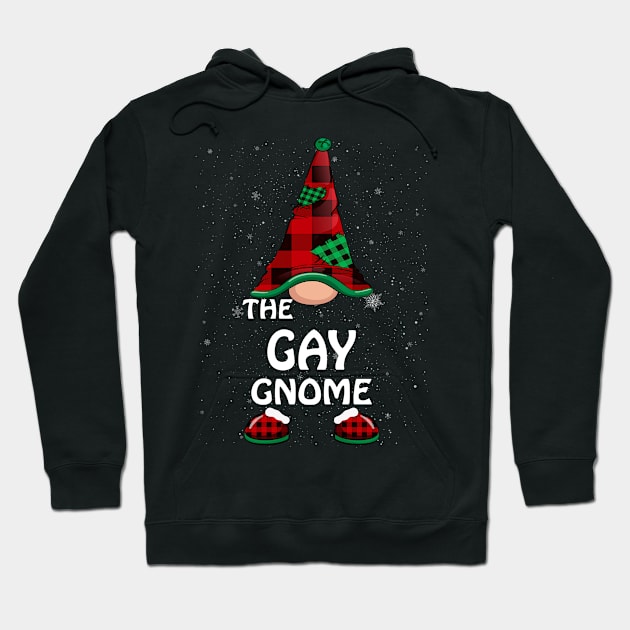 Gay Gnome Buffalo Plaid Matching Family Christmas Pajama funny Hoodie by heart teeshirt